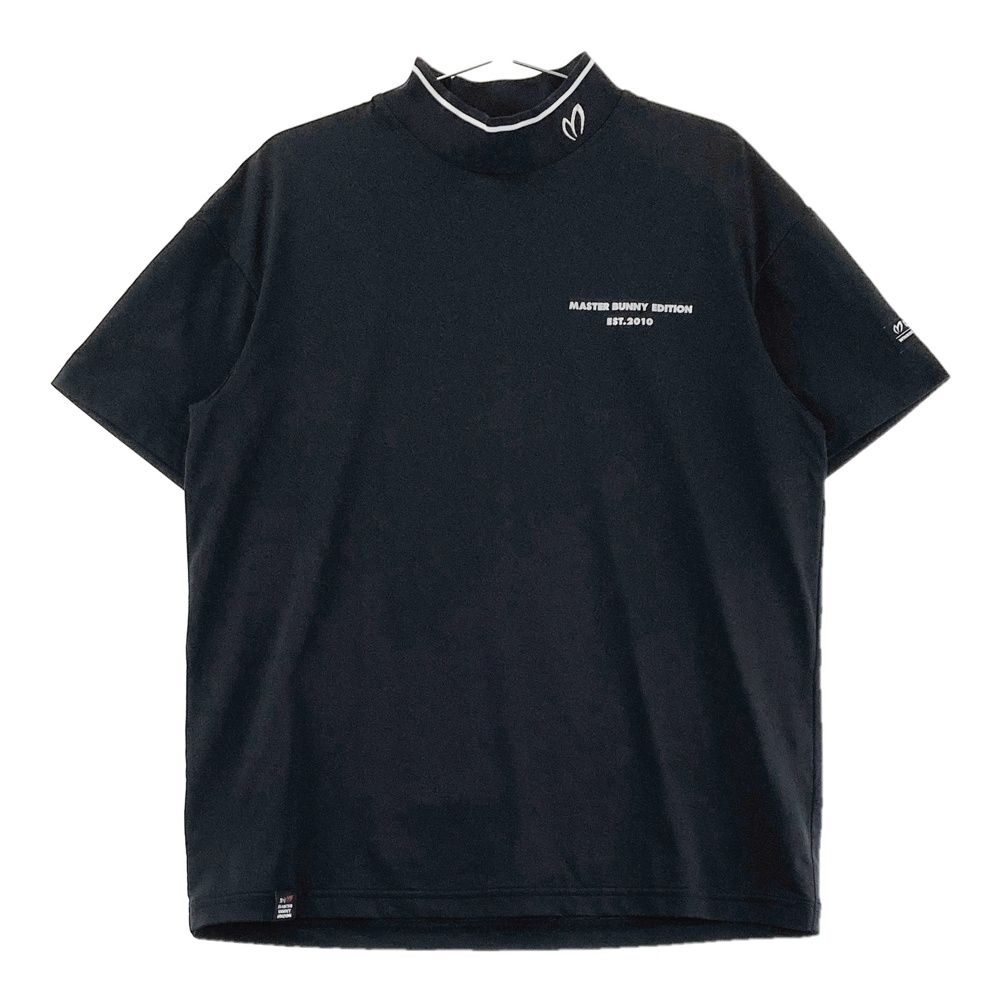 サイズ 4 MASTER BUNNY EDITION マスターバニーエディション ハイネック 半袖Tシャツ ブラック系 240101550193 ゴルフウェア メンズ ストスト
