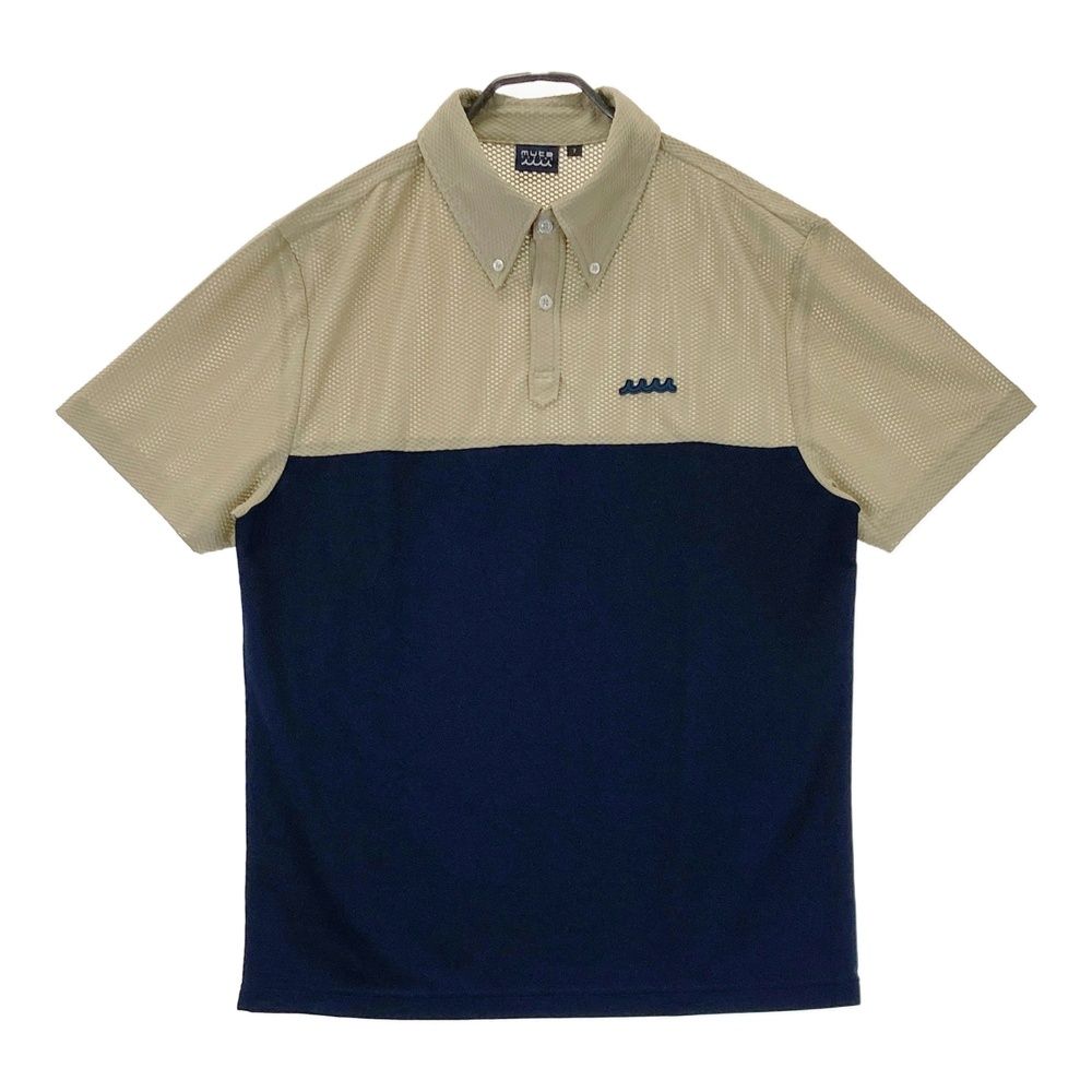 サイズ 7 MUTA MARINE ムータマリン メッシュ切替 半袖ポロシャツ ボタンダウン ネイビー系 240101550274 ゴルフウェア メンズ ストスト