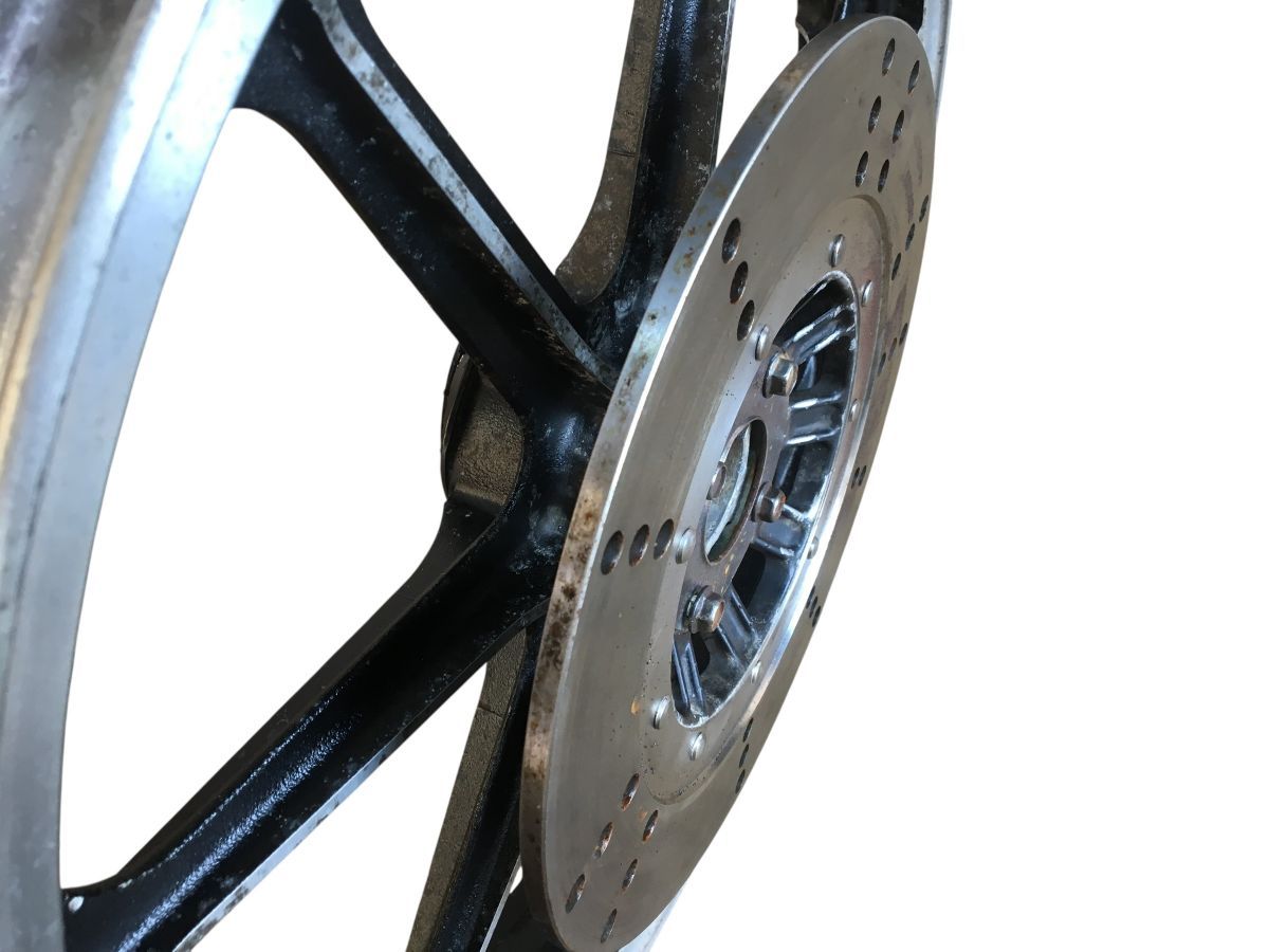 KAWASAKI Z400FX KZ400E フロントホイール F1027 19×1.85 4穴 275φ 5ｍｍ厚 ローター付 レストア ストック TOS-Z4419 BRIGHTFACE_UK