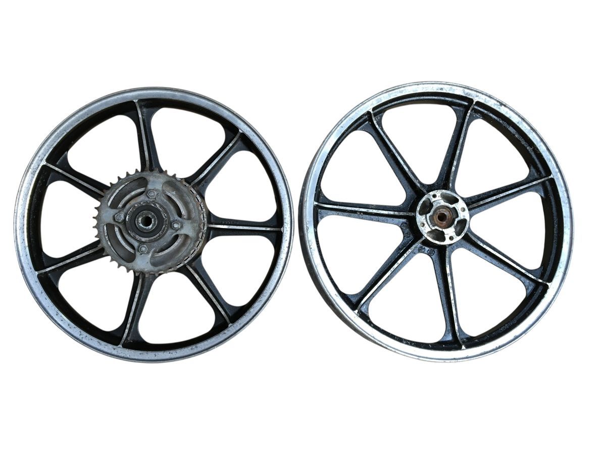 KAWASAKI Z400FX KZ400E 前後 ホイール セット F1027 19×1.85 R1030 18×1.85 レストア ストック 流用 TOS-Z4420