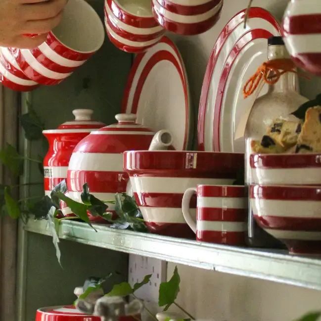  UK直輸入 コーニッシュウェア サイドプレート セット レッド 皿 食器