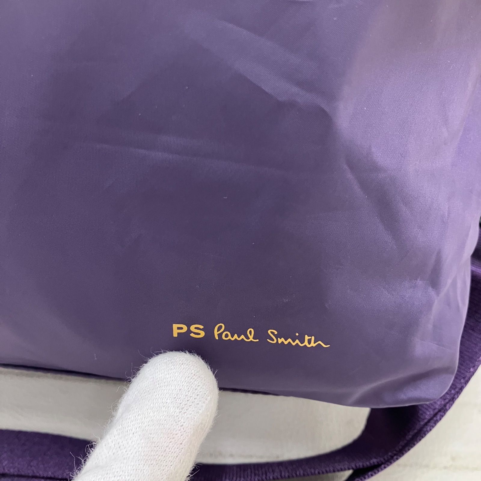 5590 Paul Smithポールスミス バイカラーナイロン2wayバック トート