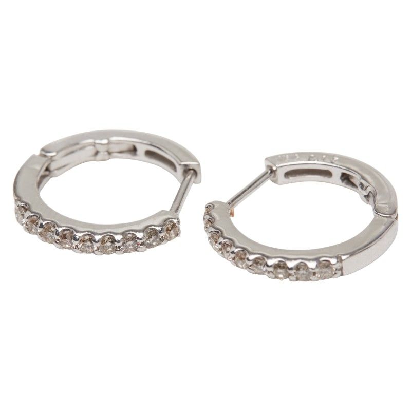 ノーブランド フープピアス K18WG ホワイトゴールド レディース no brand 240-36193