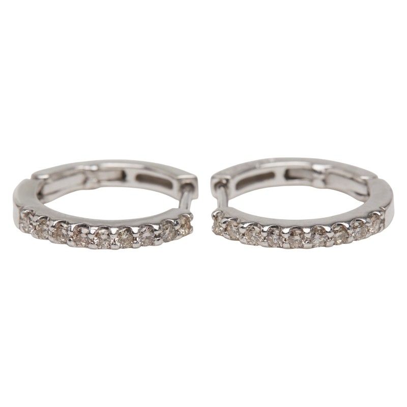 ノーブランド フープピアス K18WG ホワイトゴールド レディース no brand 240-36193