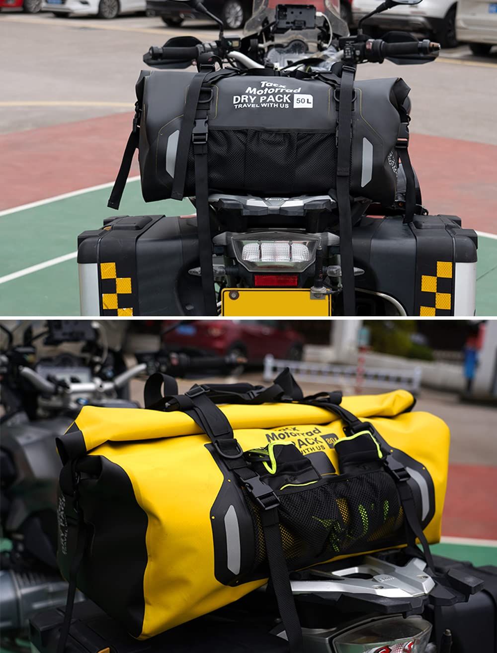  商品 Tacx シートバッグ バイク用 ツーリングバッグ 防水バッグ 80 L 大容量 固定ベルト ショルダーベルト付き TAX 928 ブラック シートバッグ アクセサリー