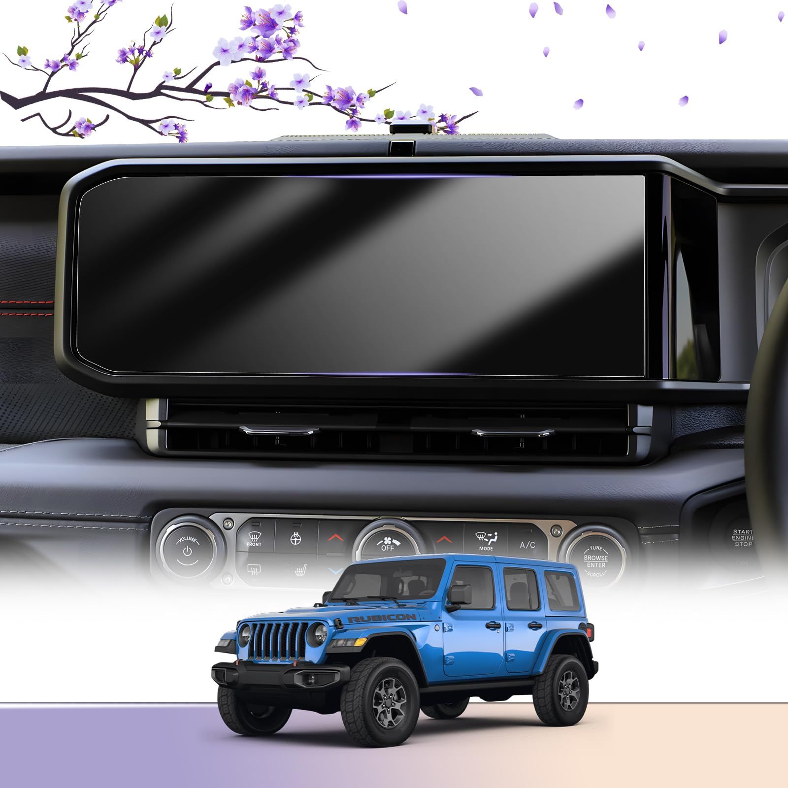 特価商品 LUWU ラングラー JL 2024 12.3インチナビ保護フィルム 2枚セット 4H 高感度タッチ キズ・汚れ・気泡防止 貼付簡単 ラングラー アクセサリー ラングラー 内装 カスタムパーツ