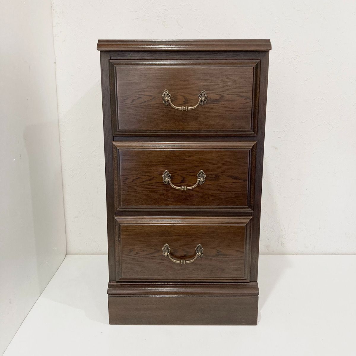 domani カリモク家具 クイーンズライフ 3段チェスト ダークブラウン リビング収納 英国風 クラシック karimoku