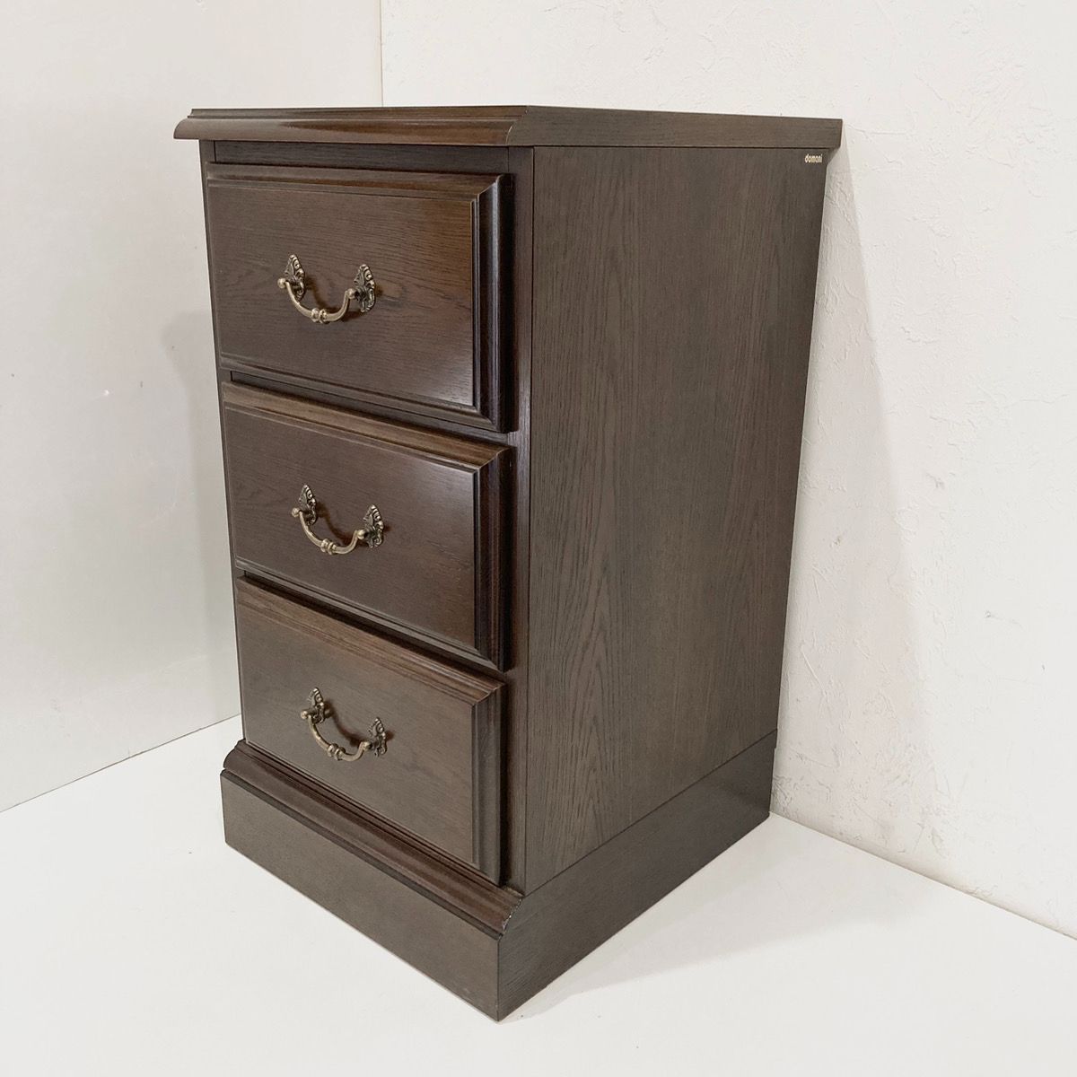 domani カリモク家具 クイーンズライフ 3段チェスト ダークブラウン リビング収納 英国風 クラシック karimoku