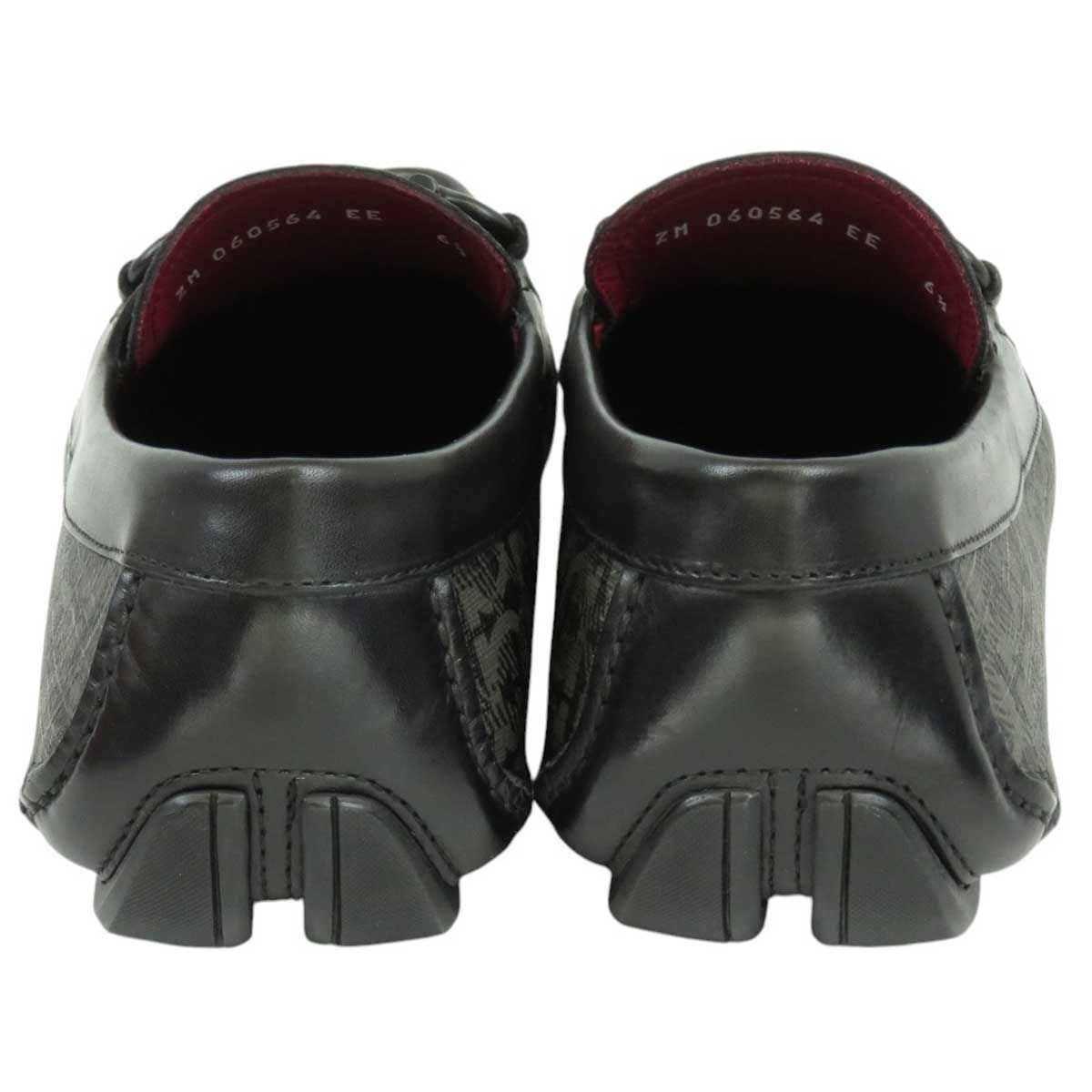 フェラガモ ガンチーニ ドライビングシューズ メンズ グレー ブラック Salvatore Ferragamo【中古】 【アパレル・小物】