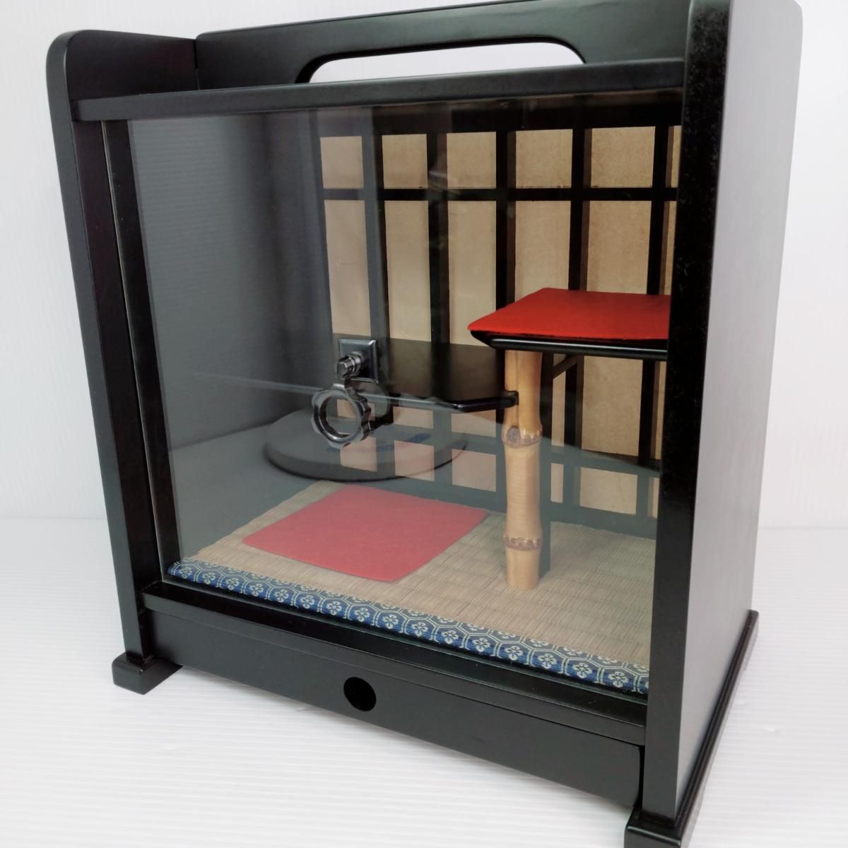 品 いち楽 茶道棚 和風棚 春日茶棚 ガラス扉〇YR-54231〇