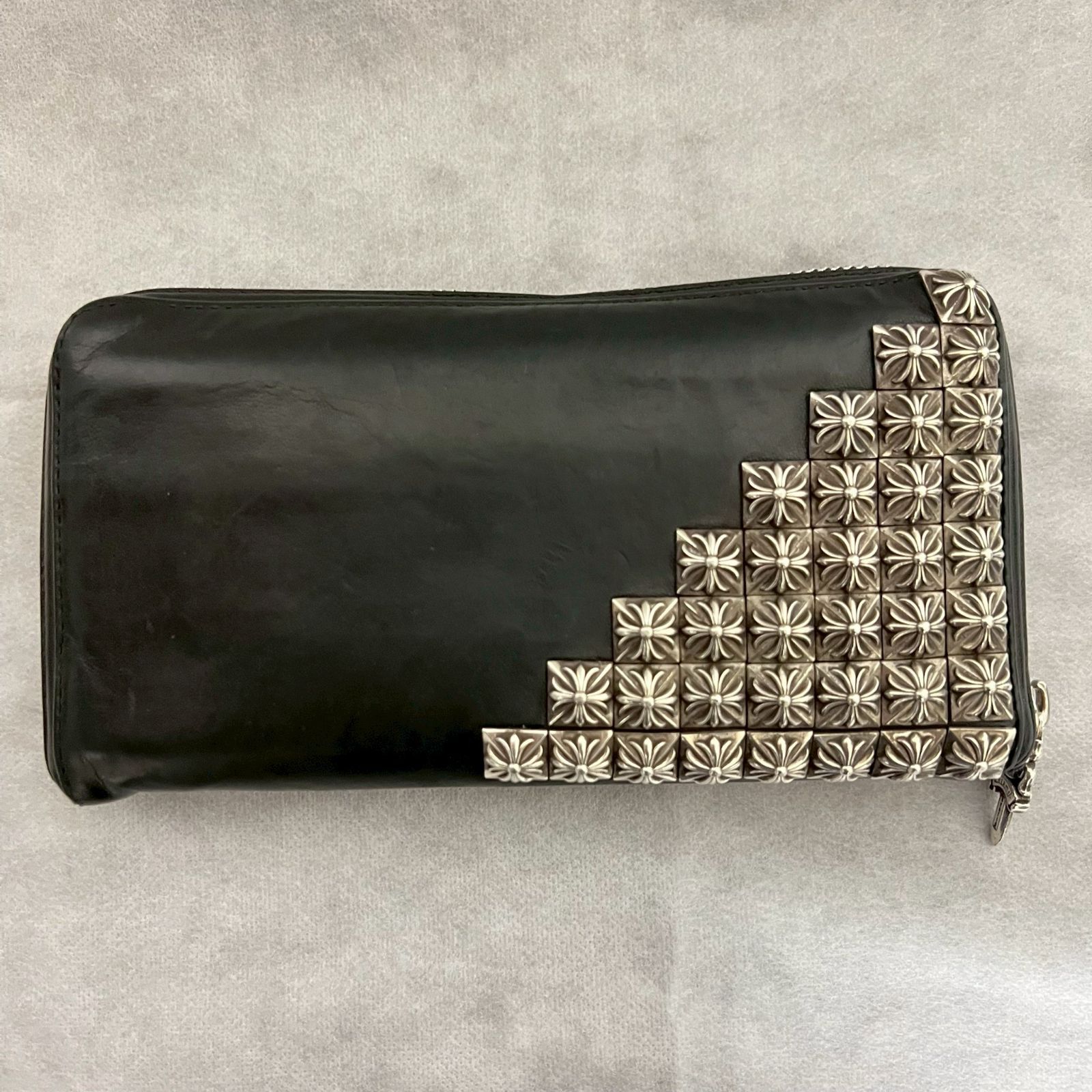 CHROME HEARTS クロムハーツ REC F ZIP ゼロピラミッド スタッズ 本革