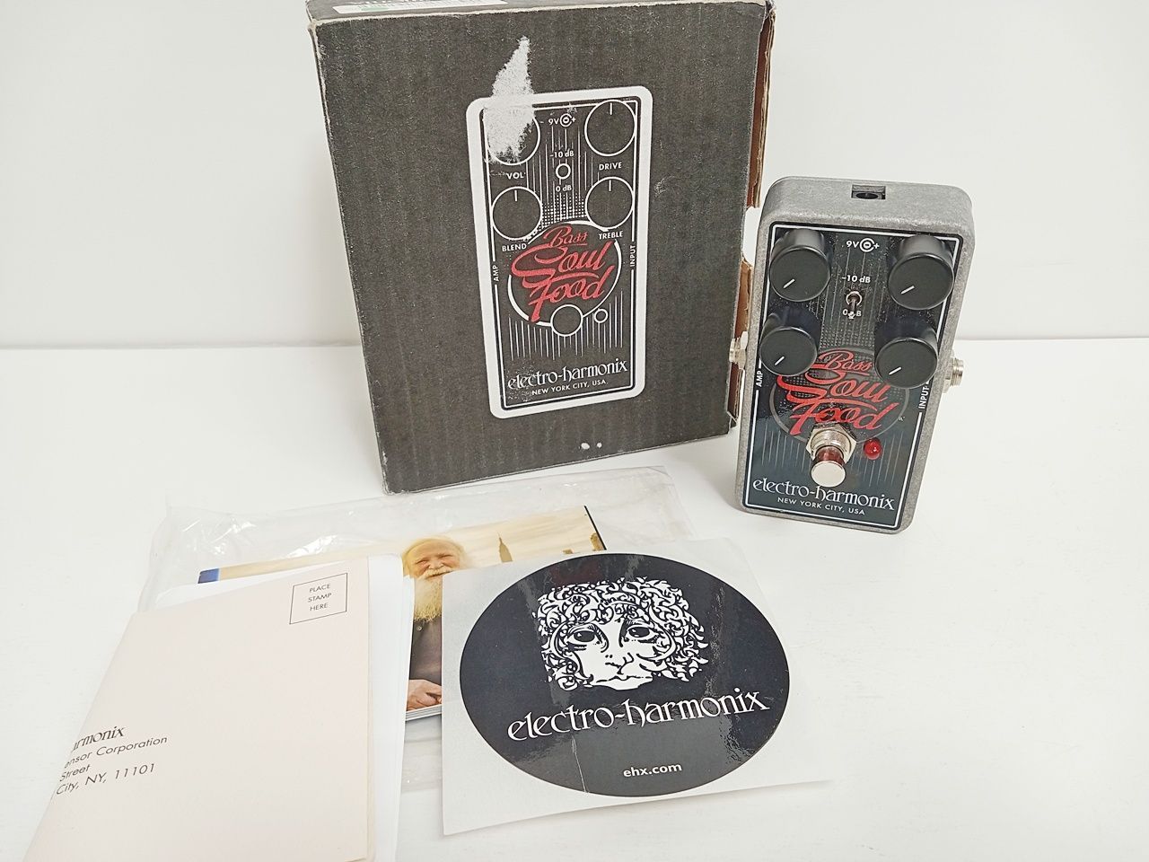 楽器 electro-harmonix エレクトロハーモニクス ベースエフェクター オーバードライブ Bass Soul Food 音出し 済み M-6029