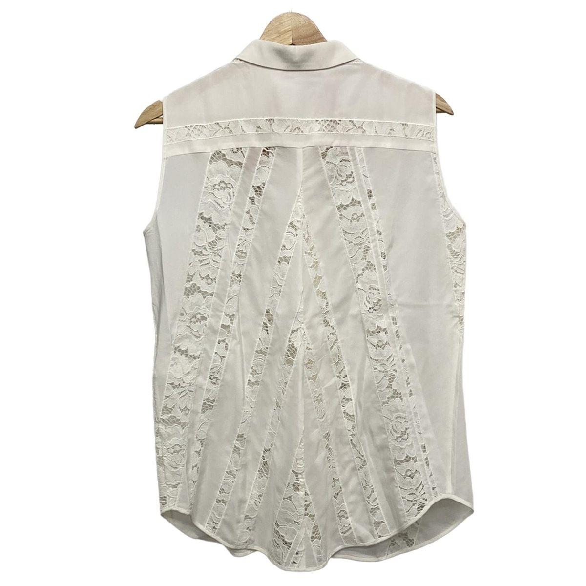 N゜21 ヌメロ ヴェントゥーノ ノースリーブシャツブラウス サイズ40 M レディース - 白 レース