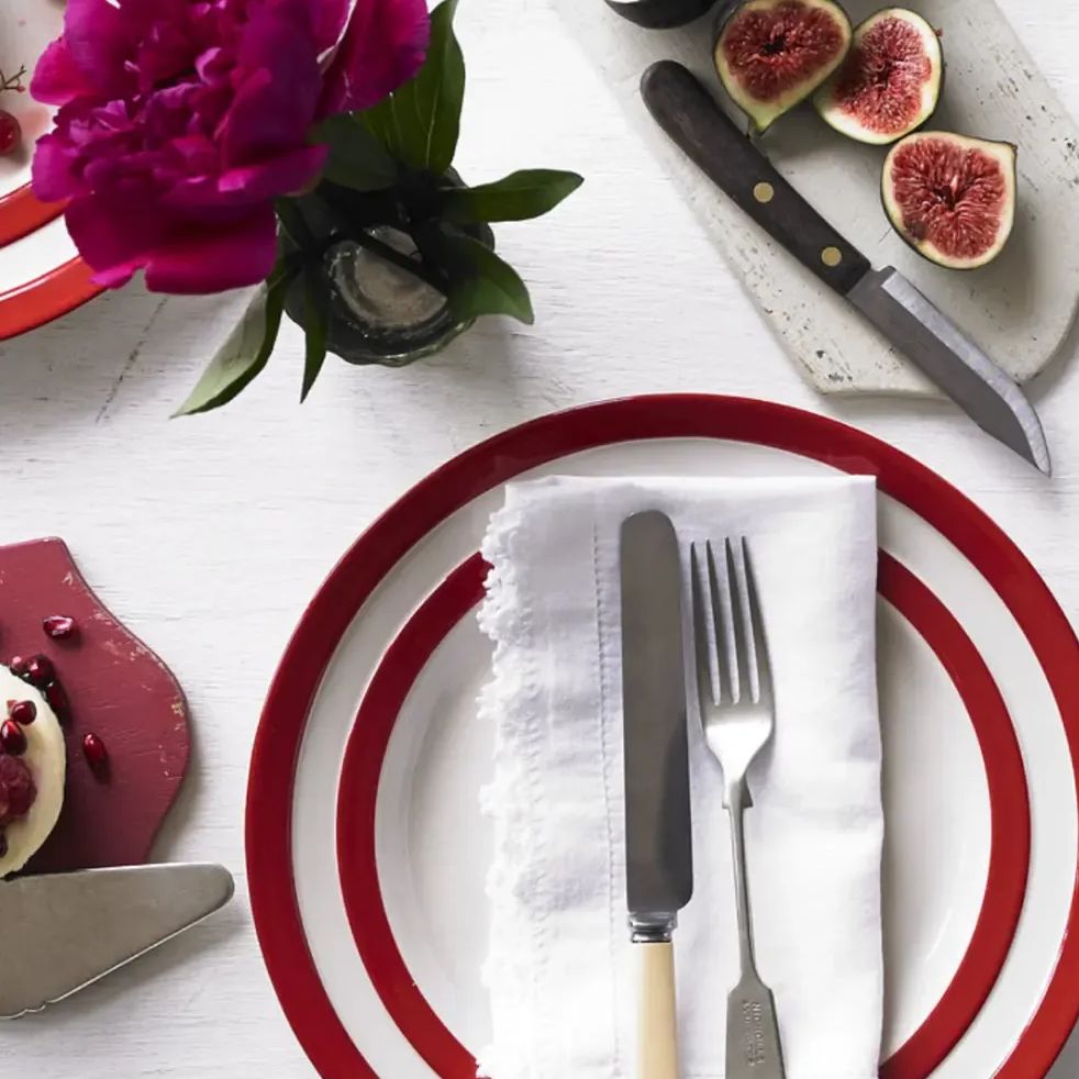 UK直輸入 コーニッシュウェア ｜サイドプレート｜２枚セット｜レッド