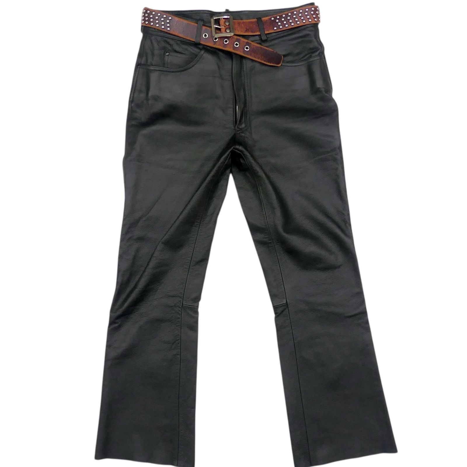 Rookie Leathers ルーキー レザーパンツ XL 本革 メンズ 黒 革パンツ