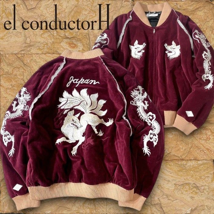 el conductorH コンダクター 日本製 Velveteen Fox Embroidered el conductorH コンダクター 日本製 Velveteen Fox Embroidered
