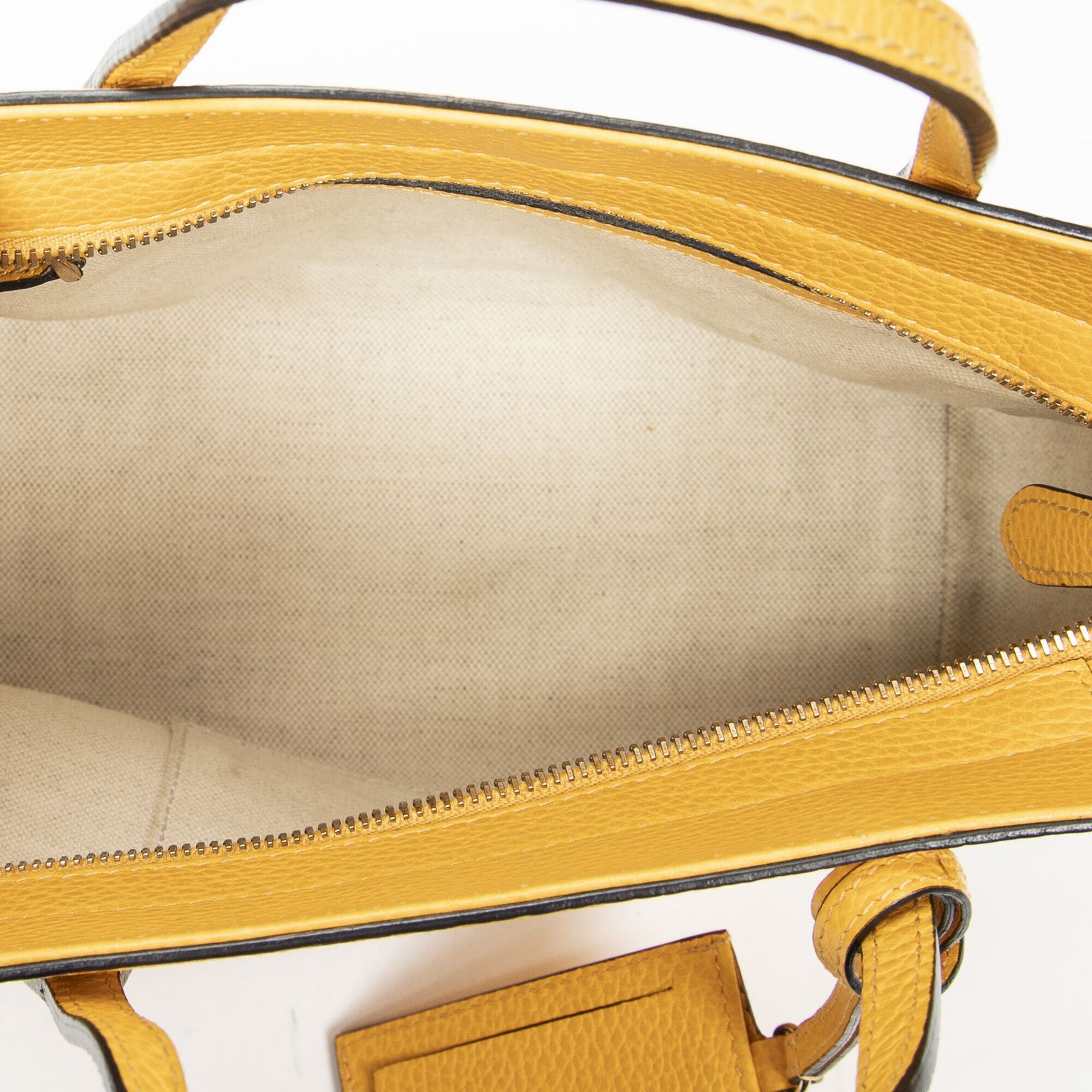 GUCCI グッチミニスイングトート黄色グレインカーフスキンレザーA