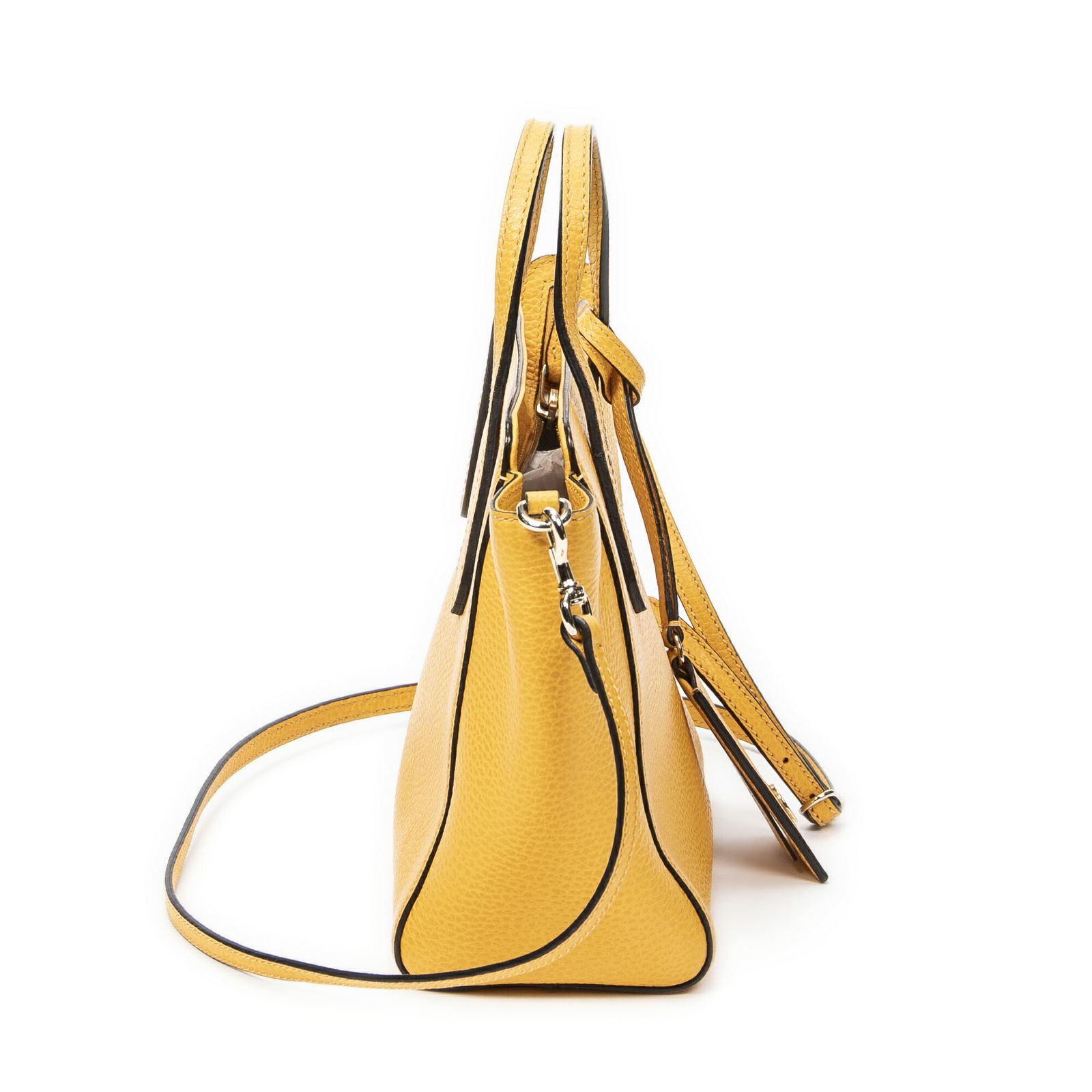 グッチミニスイングトート黄色グレインカーフスキンレザーA