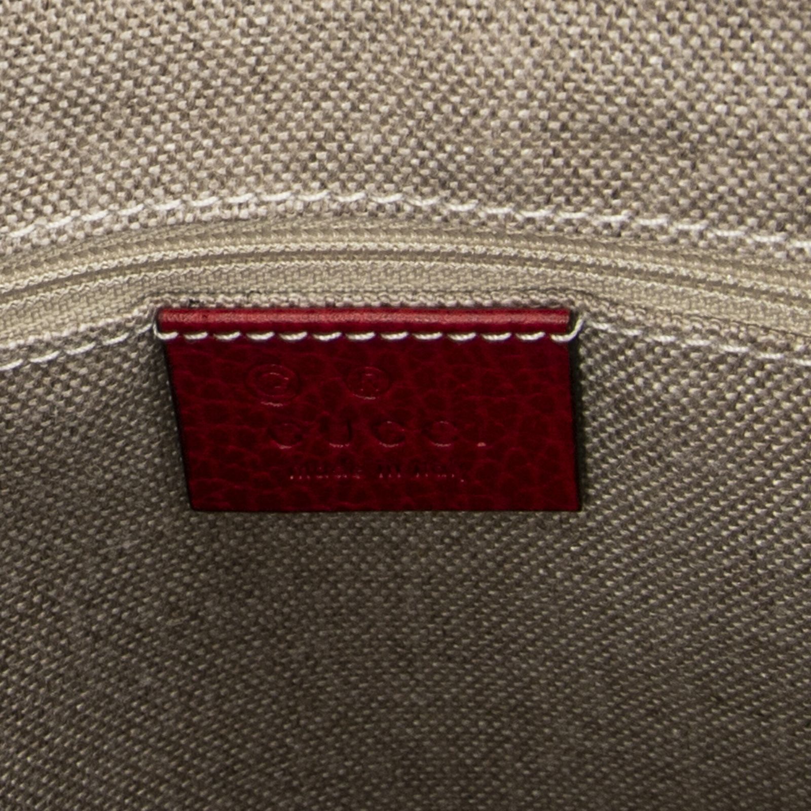 GUCCI グッチバンブータッセルジップトート赤グレインカーフスキンレザーA DECORATOM_COM_BR