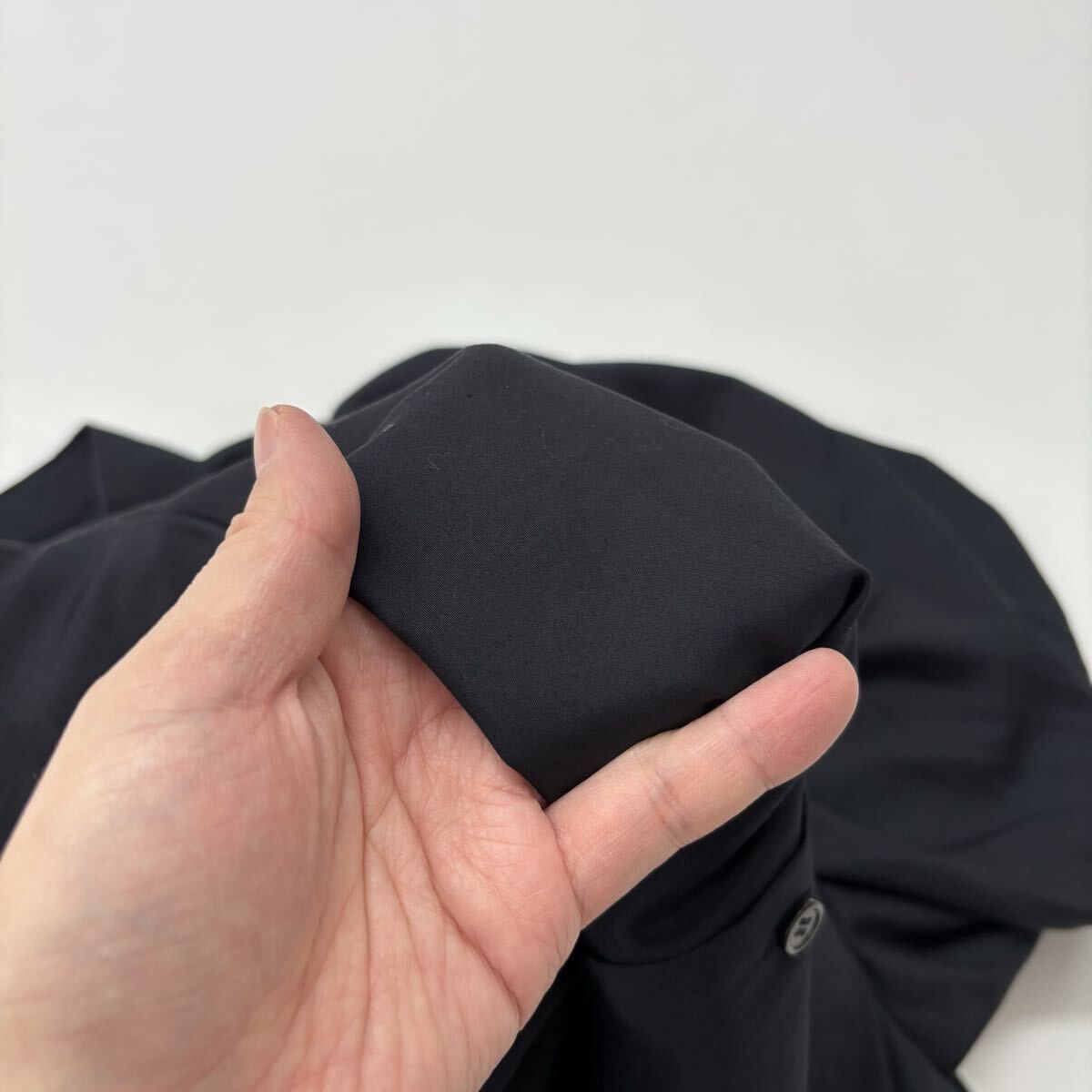  24 ss 2025 noir kei ninomiya COMME des GARCONS ケイニノミヤ コム デ ギャルソン 綿 ブロード ブラウス ブラック 系 サイズ M 711-0100 五分袖 七分袖 シャツ ブラウス