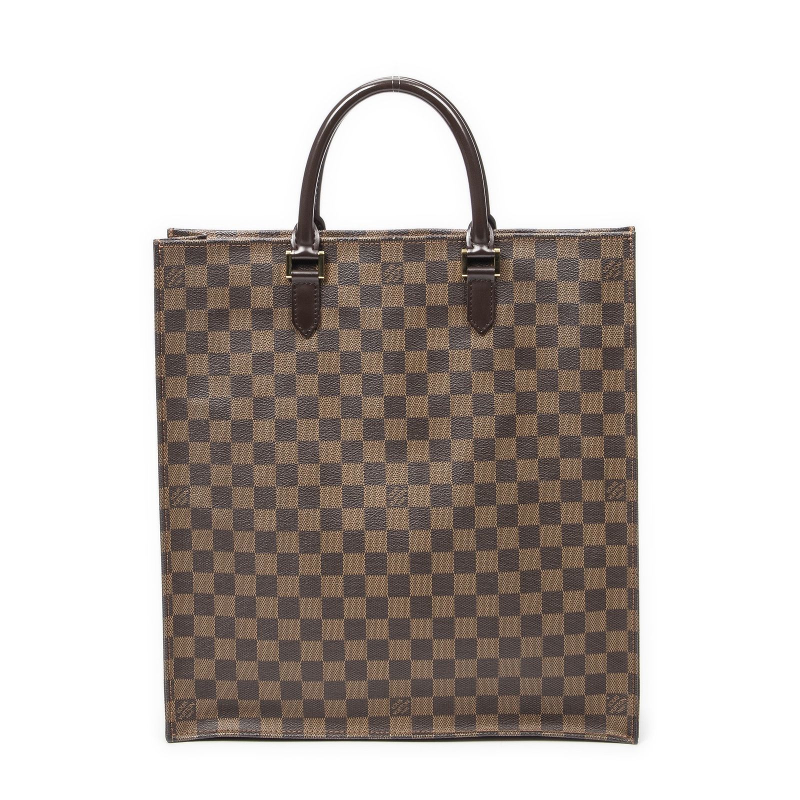 LOUIS VUITTON ルイヴィトンサックプラット茶色ダミエ エベヌA