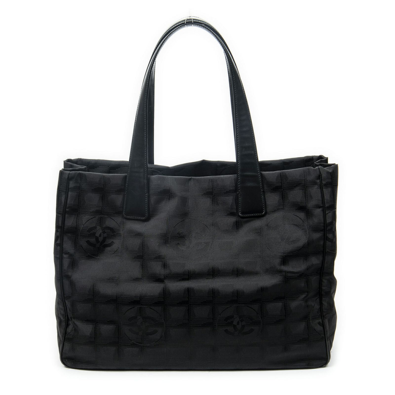 CHANEL シャネルトラベルラインのオープントート黒トラベルライン ナイロンキャンバスA DECORATOM_COM_BR