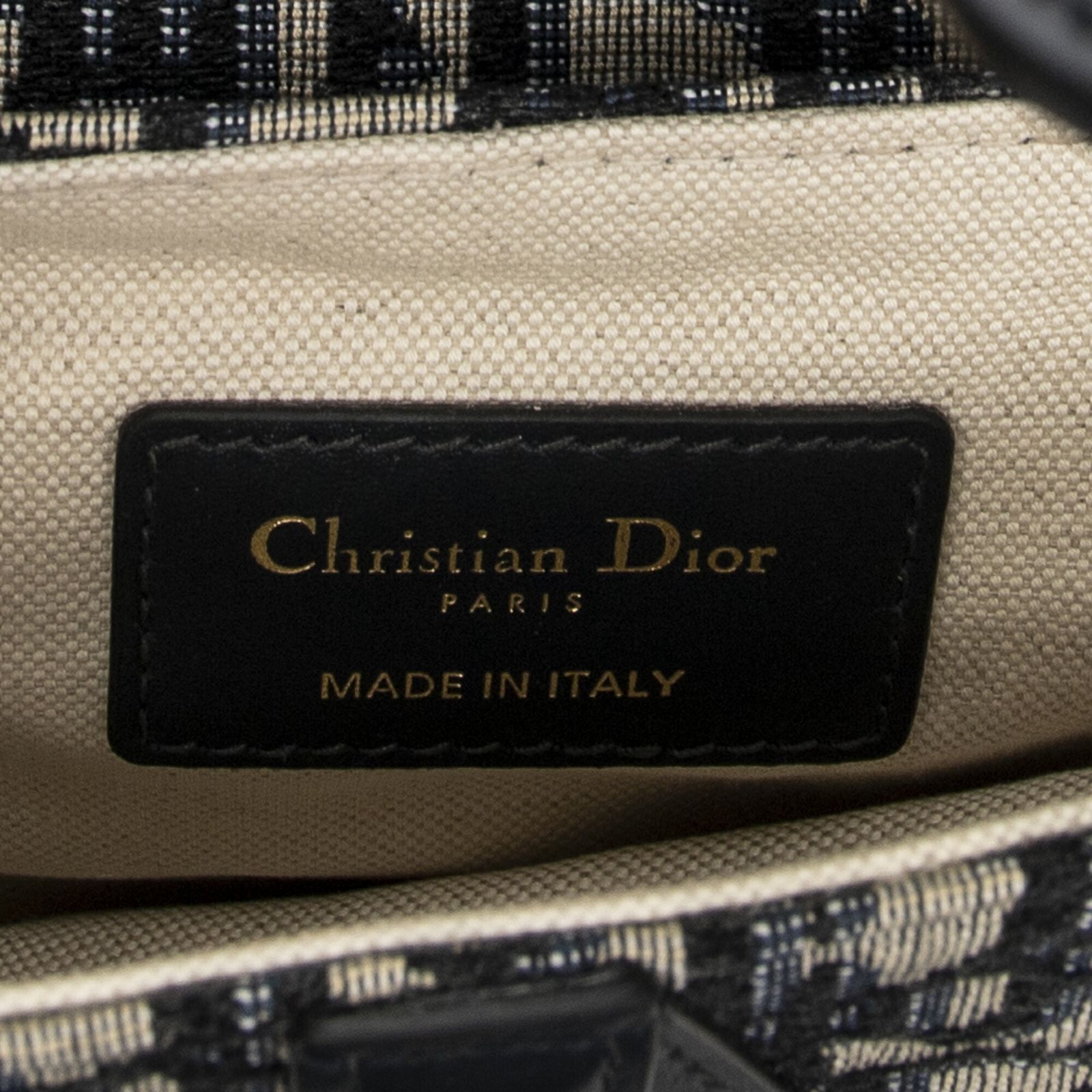 DIOR ディオールネイビー|ベージュオブリークジャカードキャンバスA DECORATOM_COM_BR