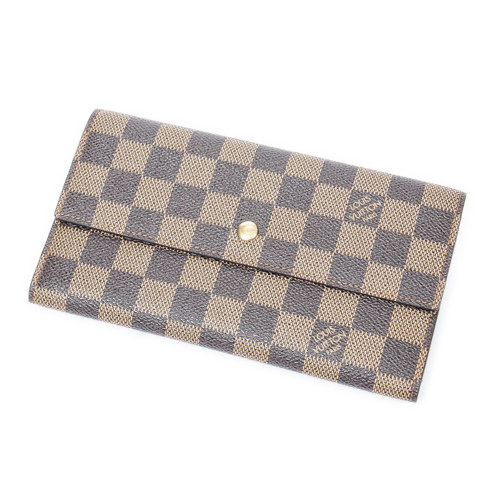 LOUIS VUITTON ルイヴィトンポルトフォイユ インターナショナル茶色ダミエ エベヌA
