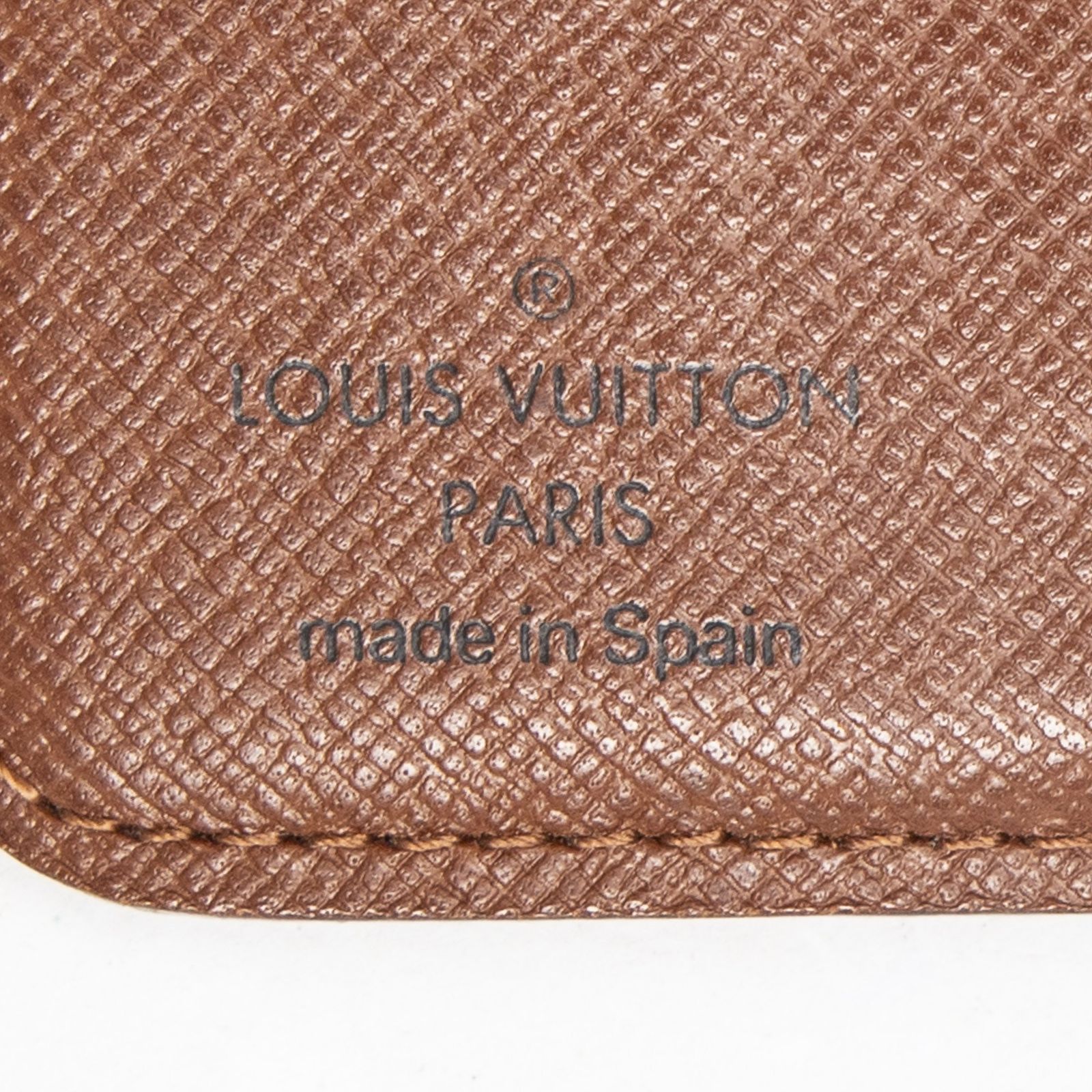 ルイヴィトンコンパクトジップ 二つ折り財布茶色モノグラムキャンバスA