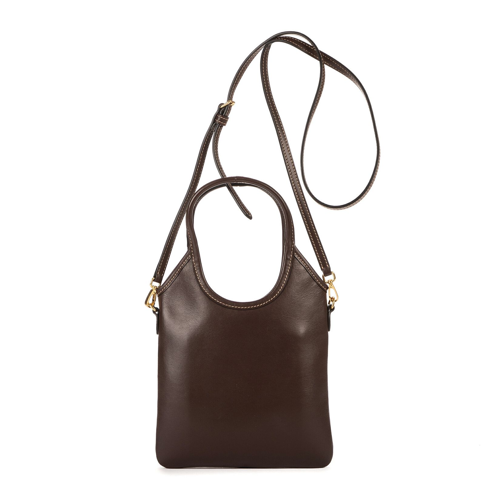 ミュウミュウアイビー トートダークブラウンスムースレザーA