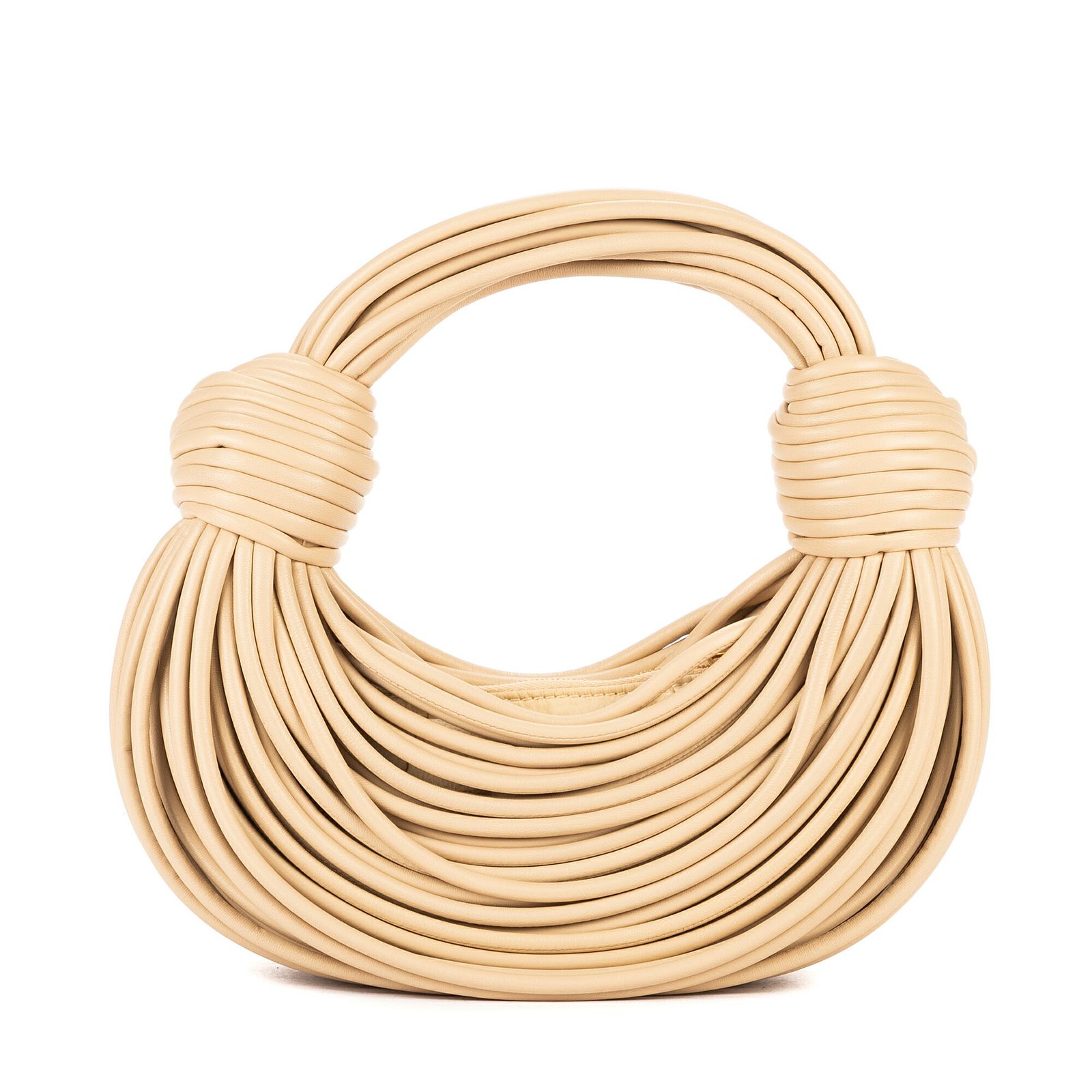 ボッテガヴェネタミニループカメラベージュカーフスキンレザーA