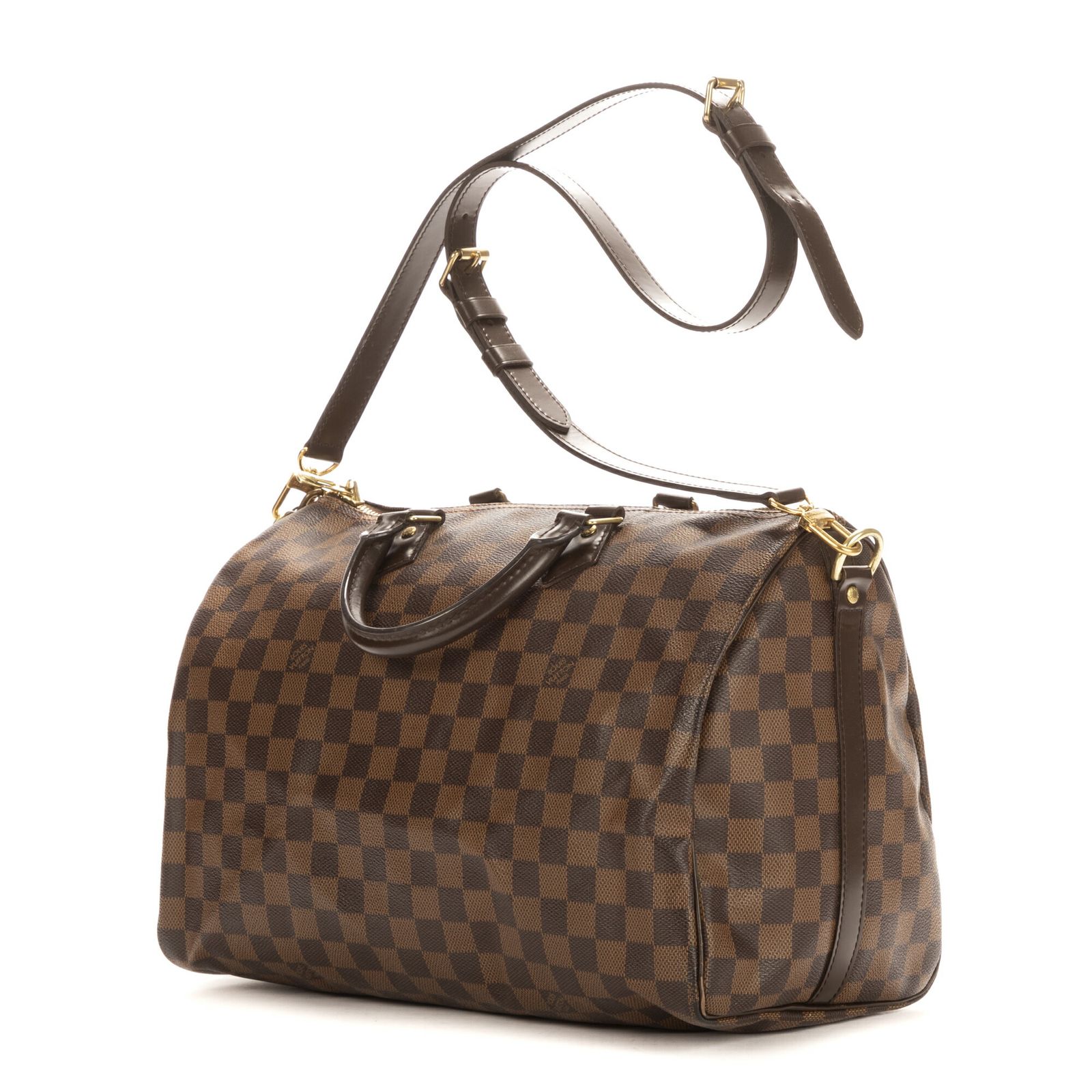 LOUIS VUITTON ルイヴィトンスピーディーバンドリエール茶色ダミエ エベヌA