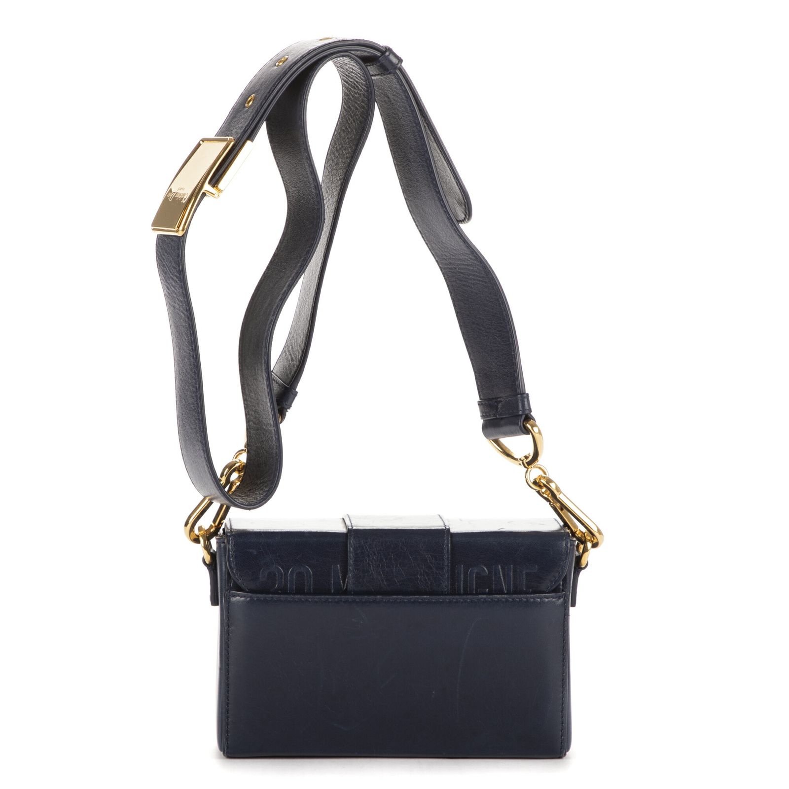 DIOR ディオールモンテーニュ 小 ボックスネイビーカーフスキンレザーA DECORATOM_COM_BR