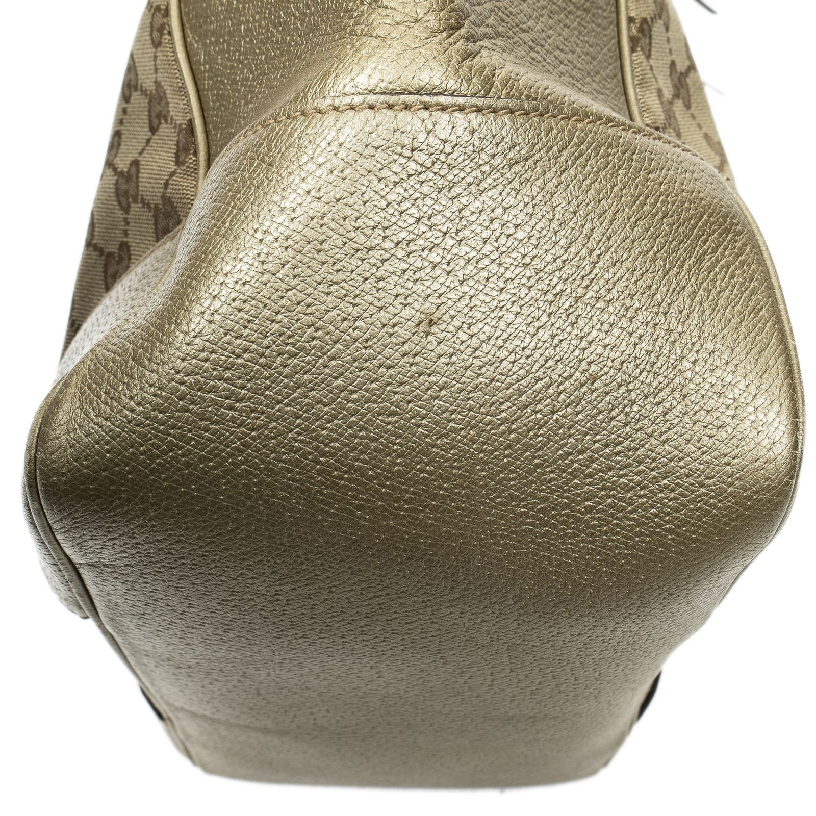 GUCCI グッチ大ブリートートベージュ|ブロンズGGキャンバスA