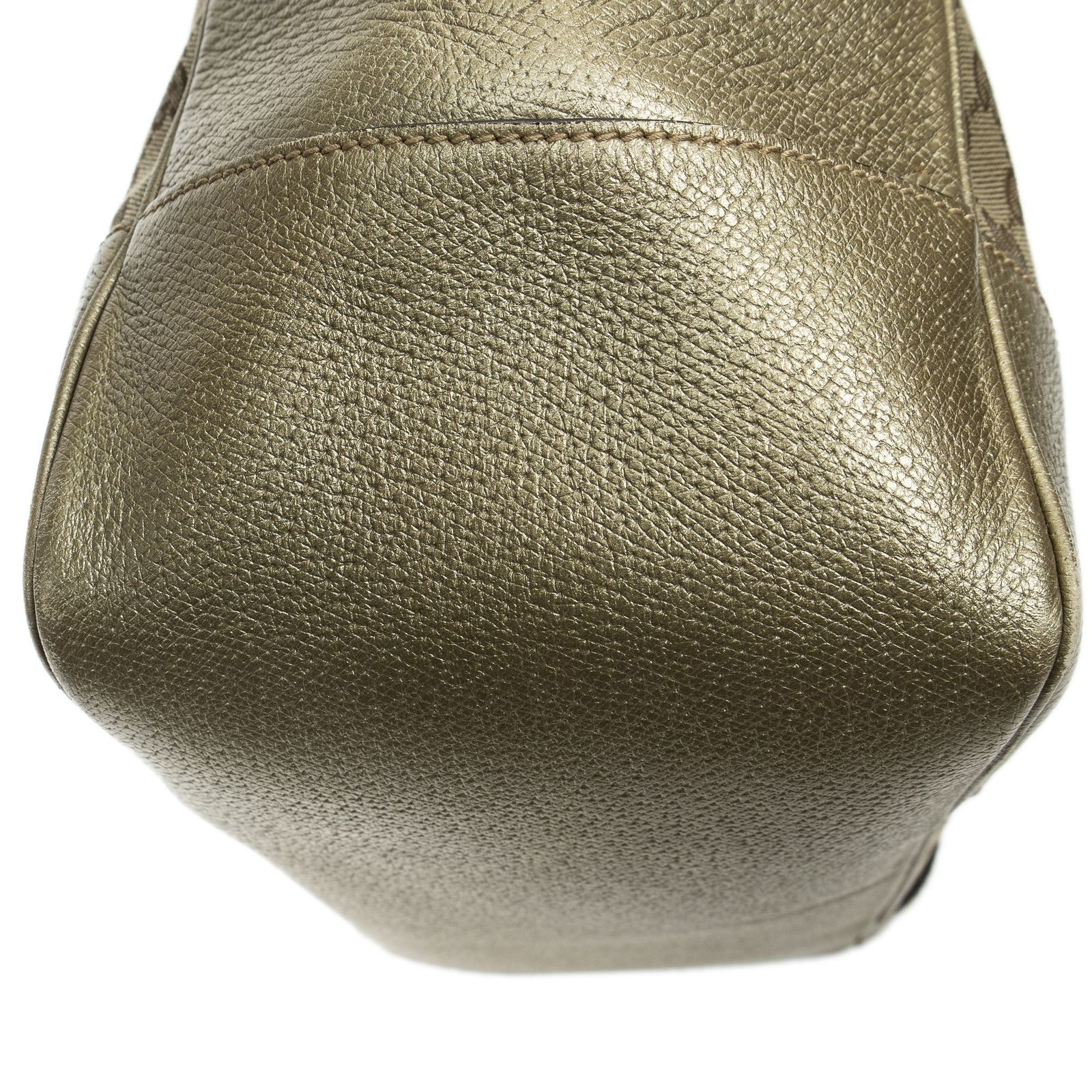 GUCCI グッチ大ブリートートベージュ|ブロンズGGキャンバスA