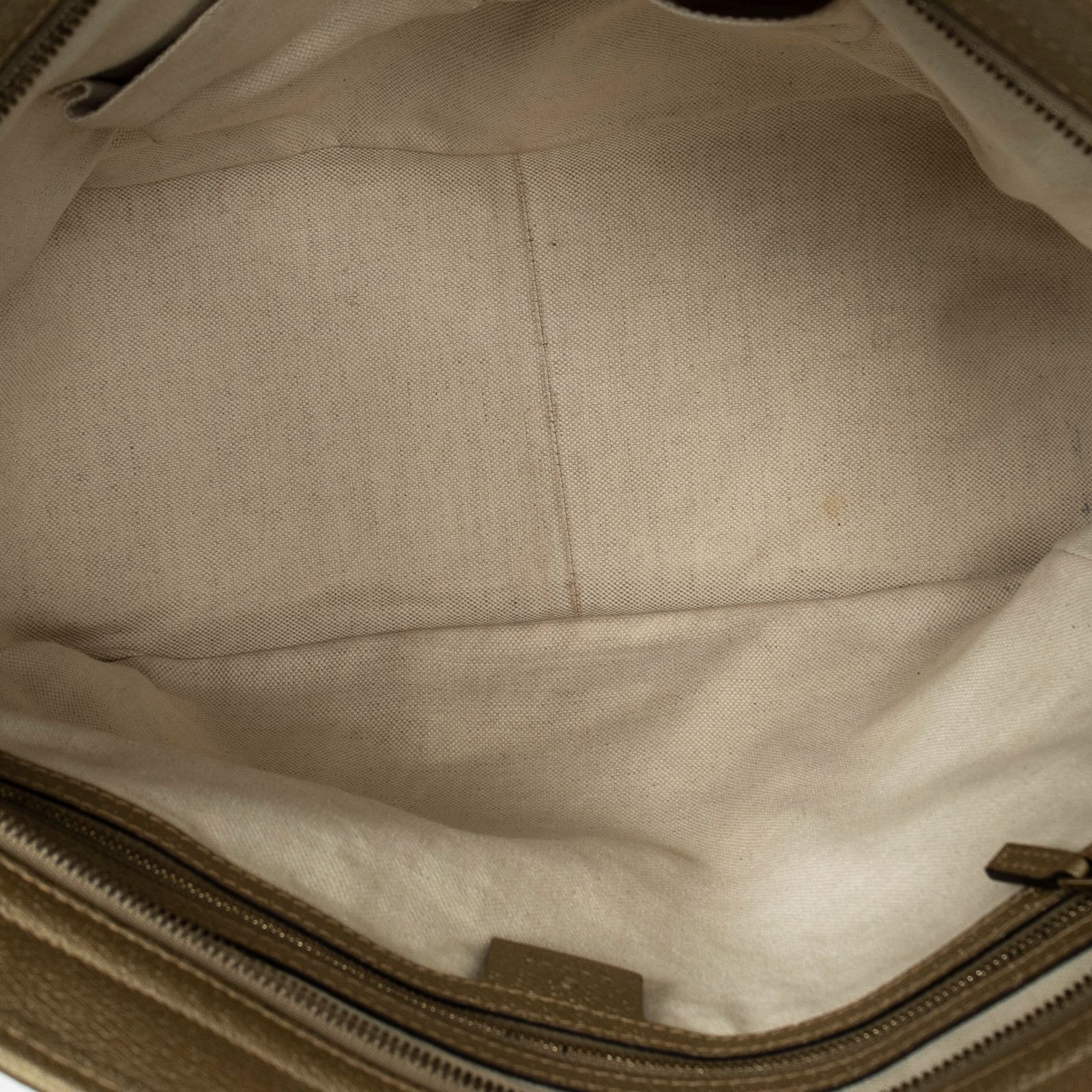 グッチ大ブリートートベージュ|ブロンズGGキャンバスA