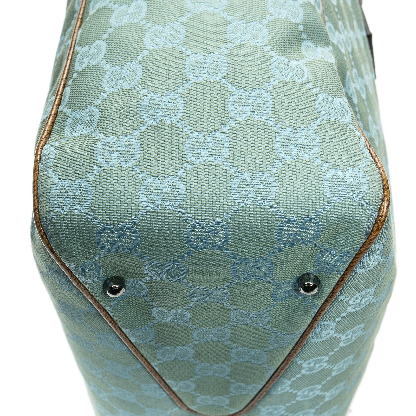 GUCCI グッチショルダートートターコイズ タンGGキャンバスA DECORATOM_COM_BR