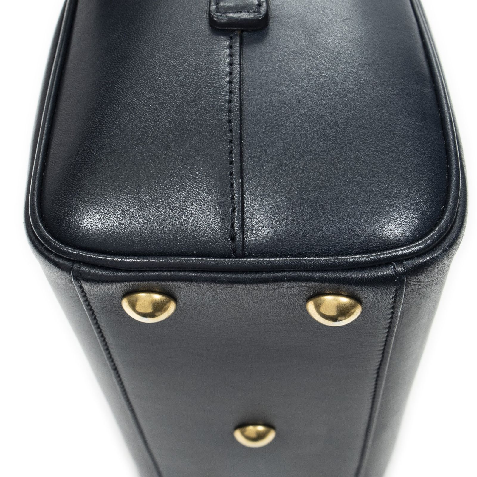 LAURENT イヴサンローランベビーダッフル黒スムースカーフスキンレザーAB