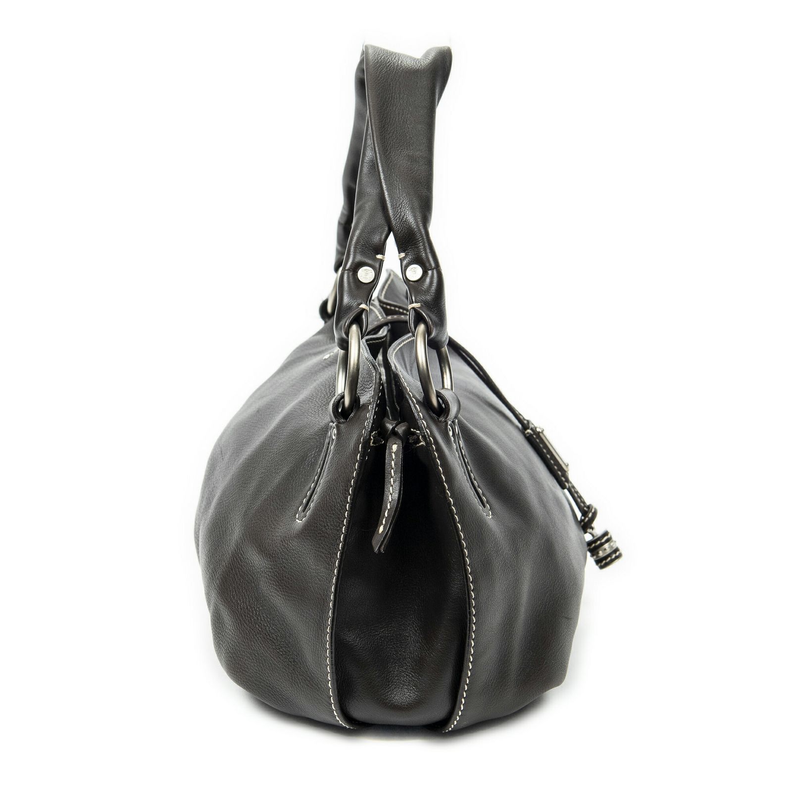 CELINE セリーヌビタースウィート ホーボー茶色スムースカーフスキンレザーA DECORATOM_COM_BR