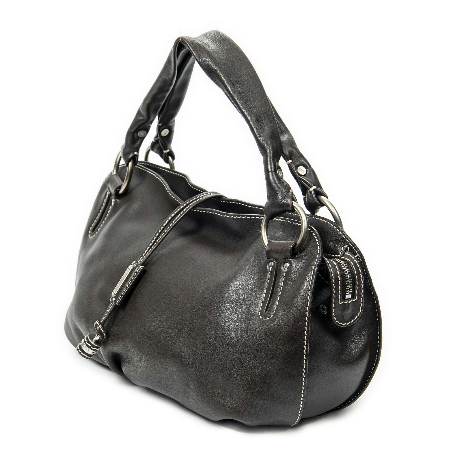 CELINE セリーヌビタースウィート ホーボー茶色スムースカーフスキンレザーA