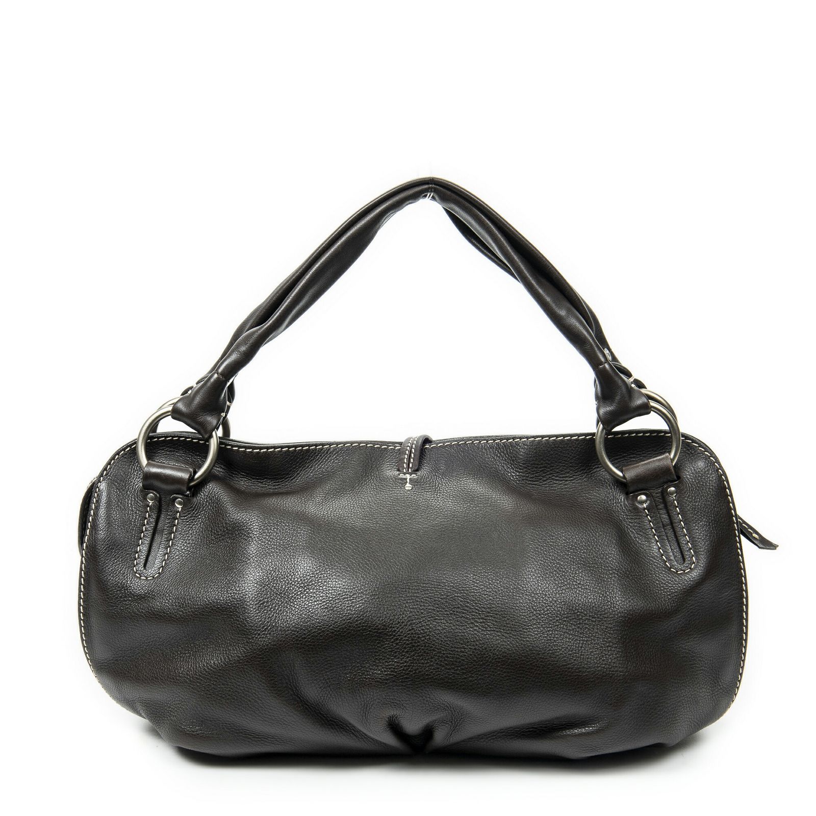 セリーヌビタースウィート ホーボー茶色スムースカーフスキンレザーA