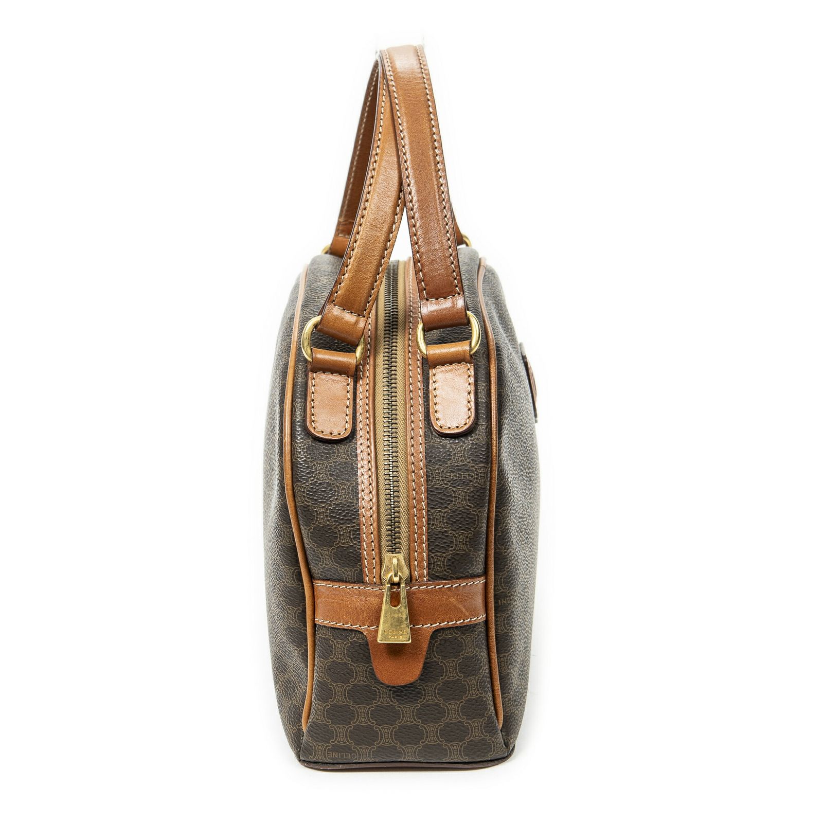 セリーヌ茶色マカダムPVCキャンバスA