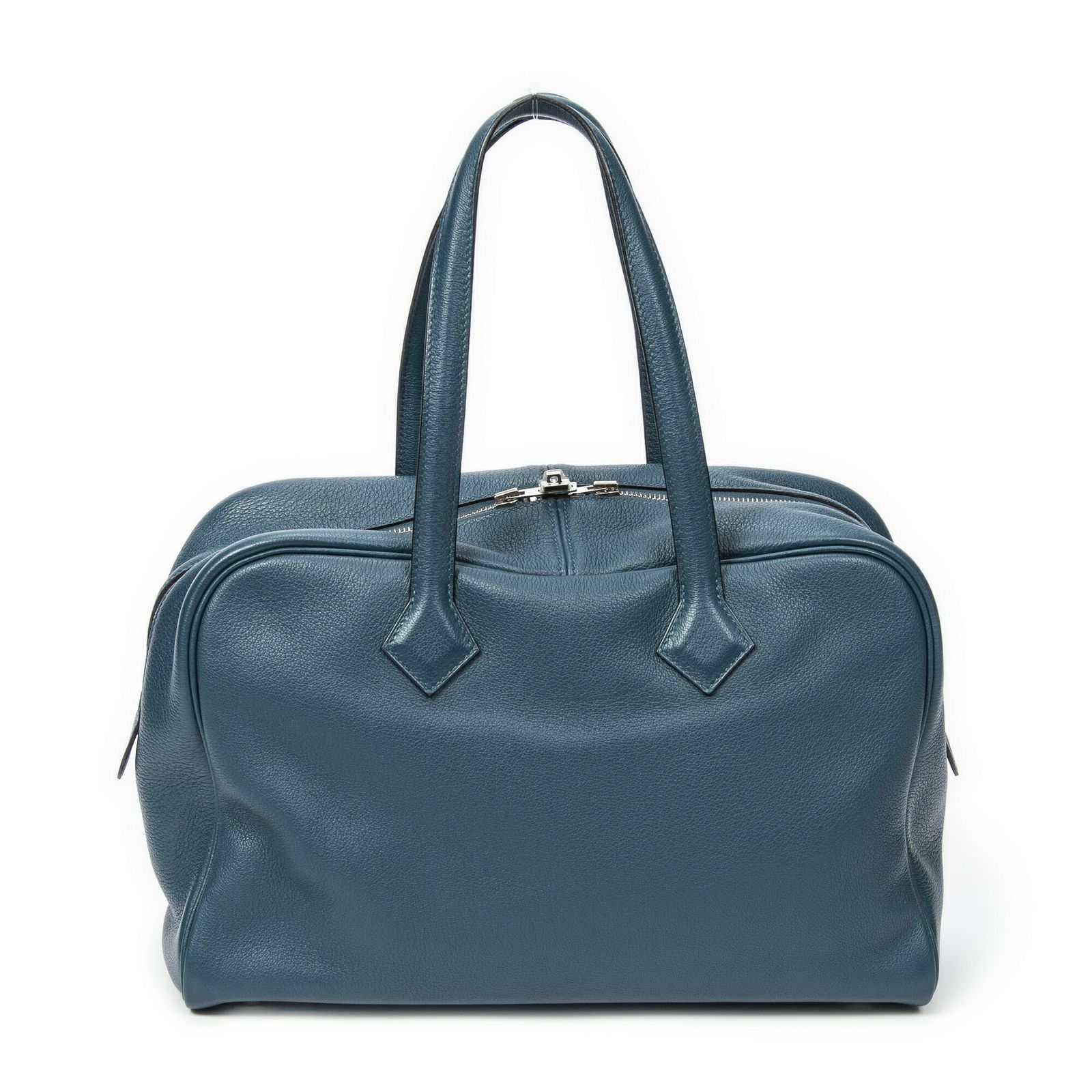 HERMES エルメスヴィクトリア II青クレマンスレザーA DECORATOM_COM_BR