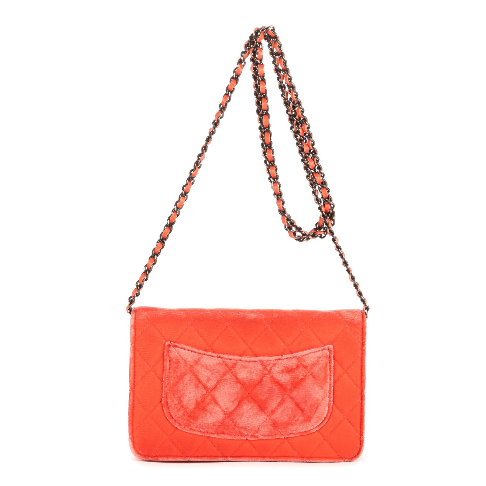 CHANEL シャネルタイムレスチェーンウォレットピンクマトラッセベルベットA DECORATOM_COM_BR