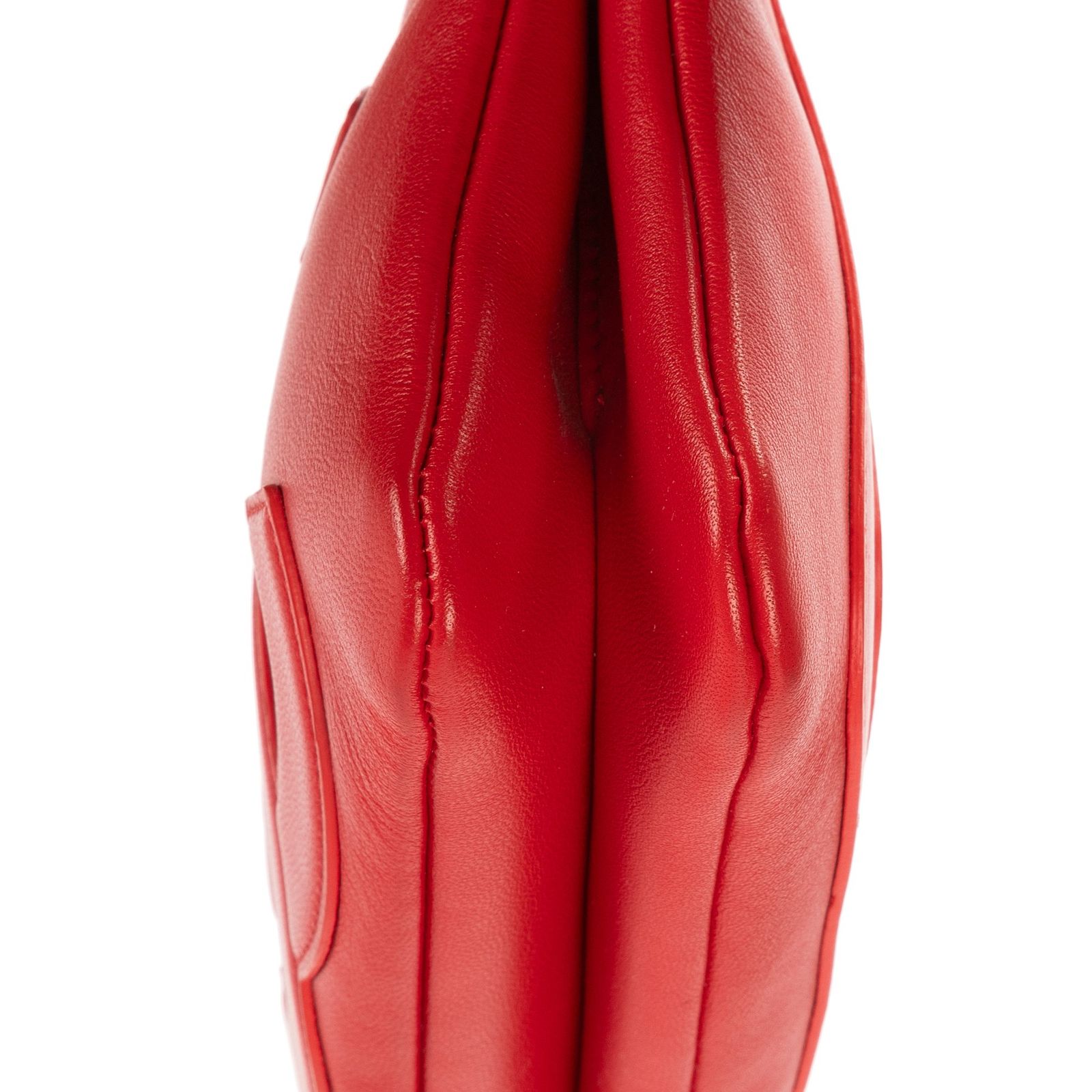 リストポーチ赤スムースレザーA