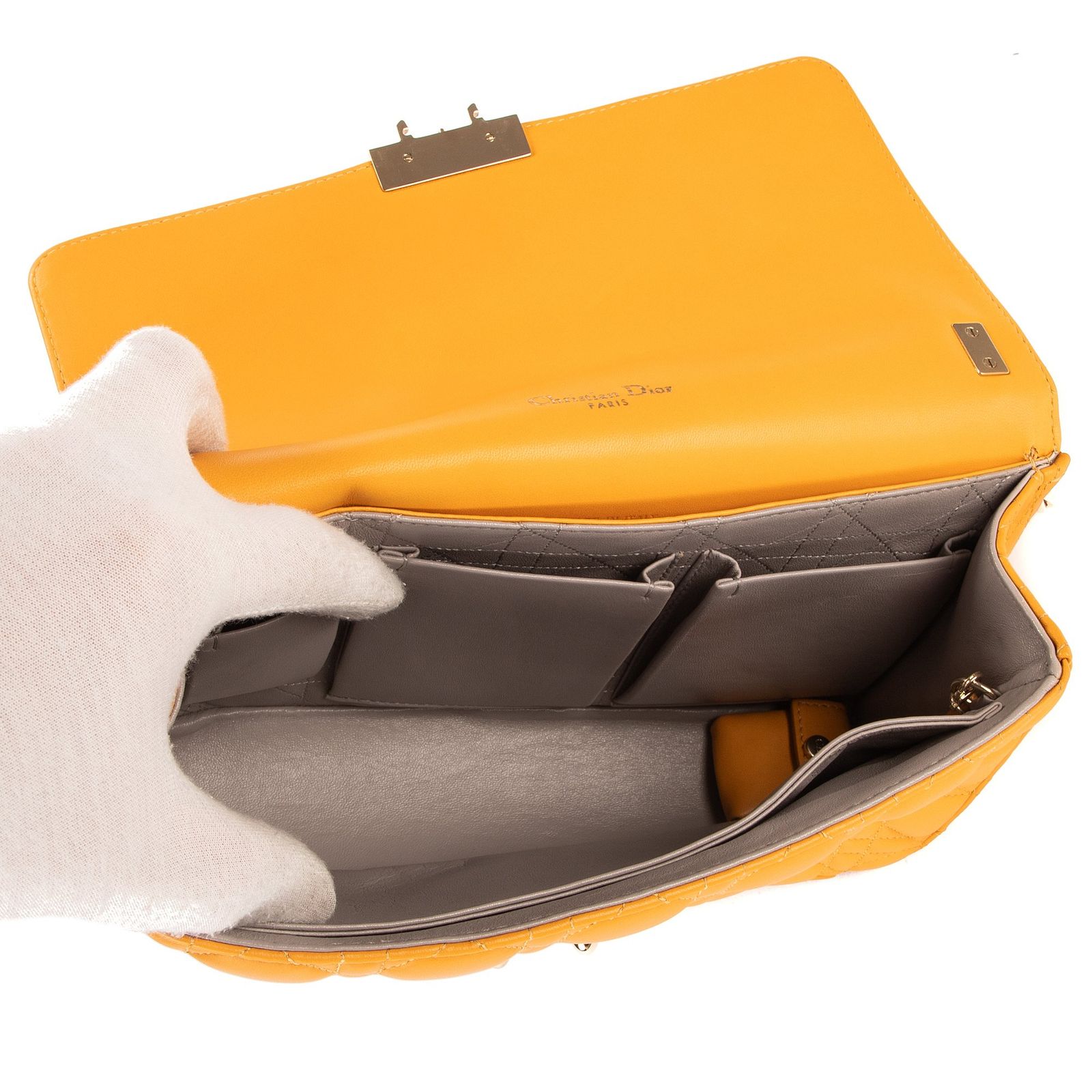 ディオールミス ディオールマスタードイエローカナージュキルトA