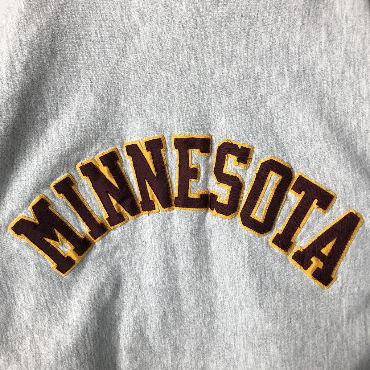 90s Championミネソタ リバースウィーブ刺繍タグ バーガンディ 90s Champion ミネソタ三段 リバースウィーブ刺繍タグ L USA製 90s