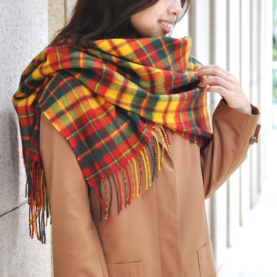 新品 タータンチェック ストール 大判 英国 ロキャロン 正規販売店