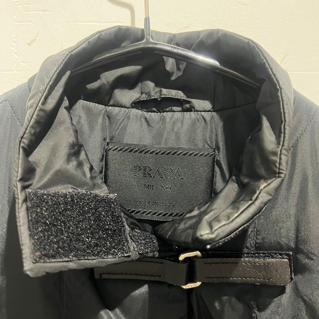 PRADA プラダ 99AW Leather Belt China Jacket ナイロンジャケット