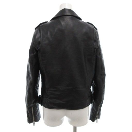 ザラ ZARA ダブルライダースジャケット フェイクレザー ジップアップ M 黒 ブラック |GV GY18